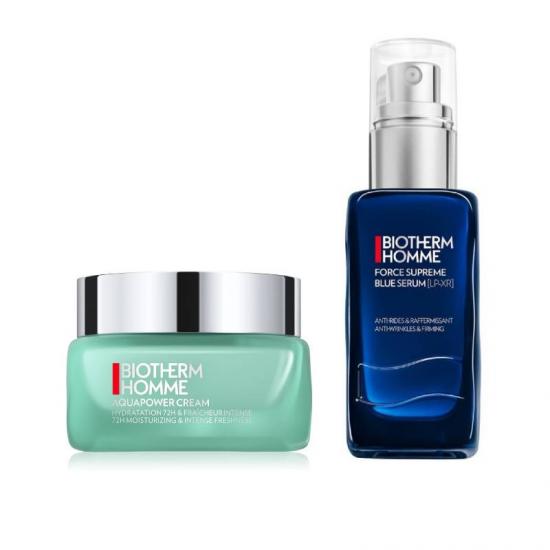 Biotherm Homme Aquapower cream + Biotherm Homme Force Supreme Blue Serum LP-XR