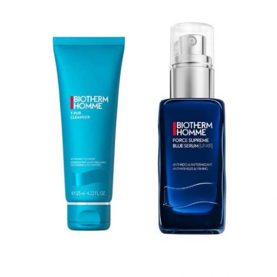 Biotherm Homme T-Pur Cleanser MEN + Biotherm Homme Force Supreme Blue Serum LP-XR
