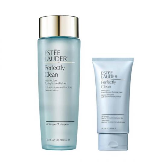 Estee Laude Toning Lotion + Clean Multi-Action Cleansing Gel