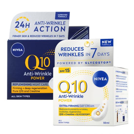 Nivea Q10 Power Dnevna + Noćna krema protiv bora sa SPF15 50 ml + 50 ml [KOMPLET 2kom]