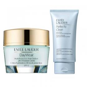 Estee Lauder DayWear Multi-Protection Anti-Oxidant 24H-Moisture Creme SPF 15 Normal/Combination skin + Estee Lauder Perfectly Clean Multi-Action Foam Cleanser/Purifying Mask