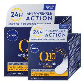 Nivea Q10 POWER noćna krema protiv bora i za zatezanje kože 50 ml [KOMPLET 2kom]
